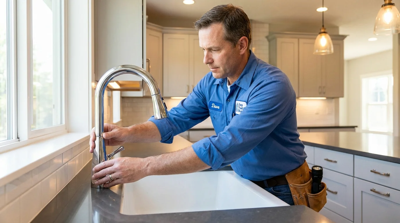 Kitchen faucet installation by Johns Plumbing LLC in Hawaiian Gardens