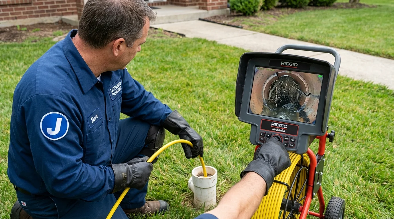 Sewer camera inspection being performed by Johns Plumbing LLC in Hawaiian Gardens